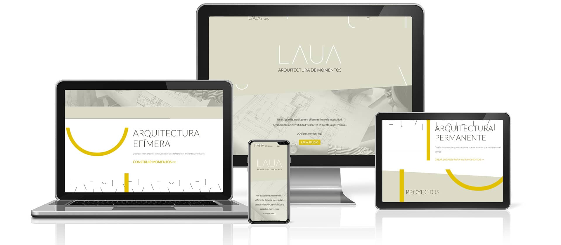 Sitio web Laua Studio dispositivos