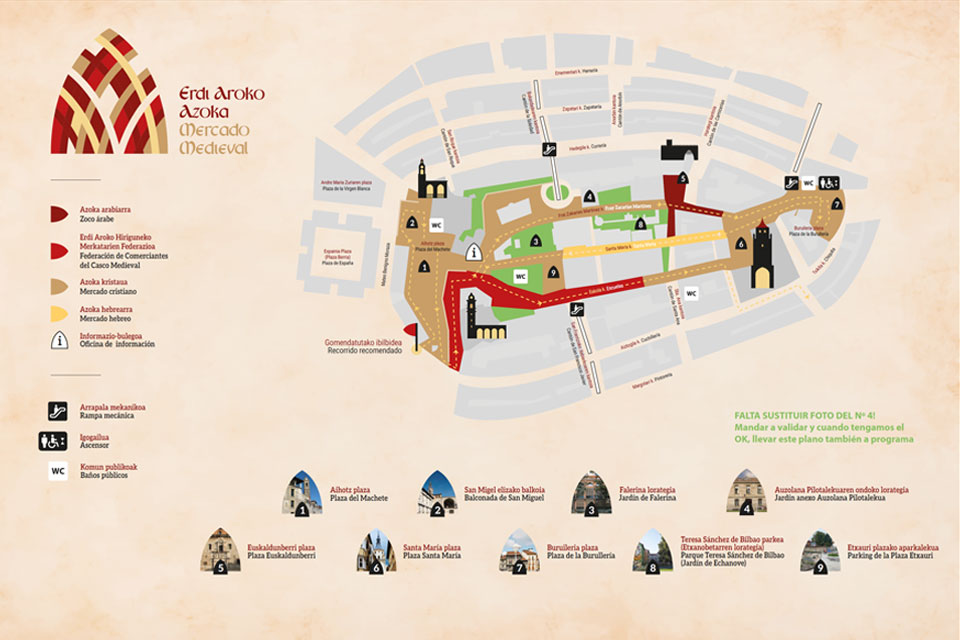 Imagenes de la identidad visual del Mercado Medieval de Vitoria-Gasteiz