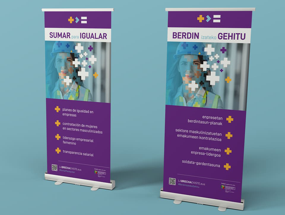 Imágenes de la campaña Sumar para igualar