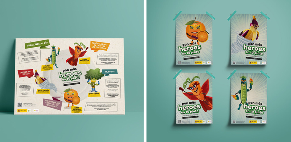 Imágenes de la campaña Pon más héroes en tu plato